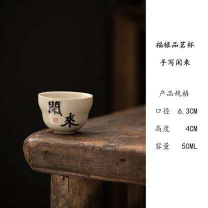 Qinghuan Underglaze Color Household Personal Tea Cup Hand-painted Teaware