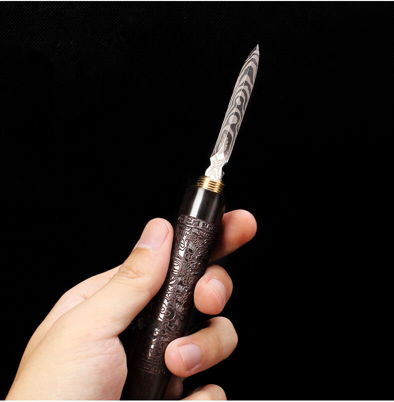 Pu'er Tea Knife Tool For Pu'er Tea Cake Handmade Dragon Relief Stainless Steel