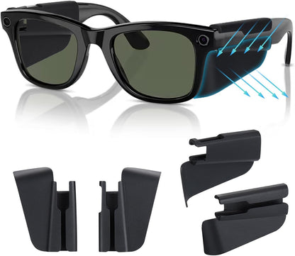 2 Pairs Silicone Glasses Side Shields for Ray-Ban Meta/Oakley Meta HSTN