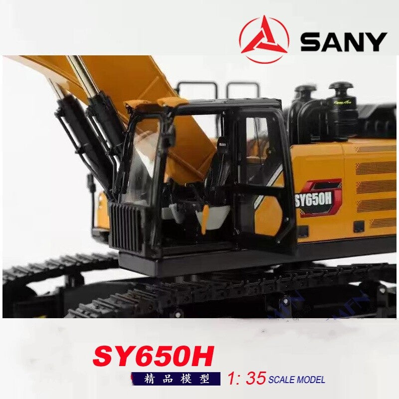 1:35 SANY SY650H Excavator Construction Machine Equipment Diecast Model