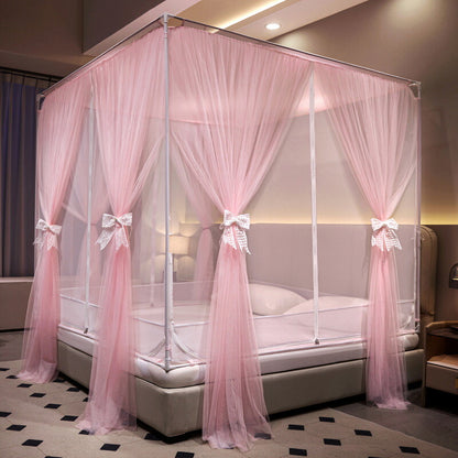 Mosquito Net Double Layers Bed Netting With Zipper Tubes Summer Curtain For Bed