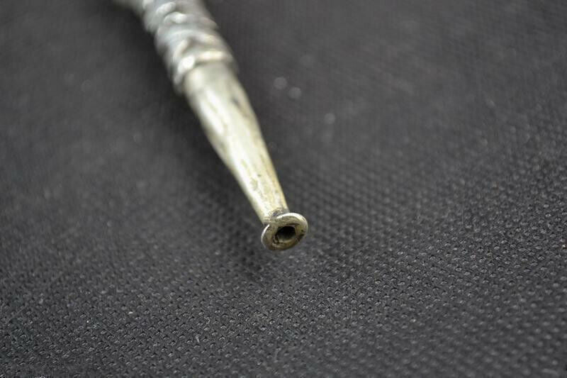 Old Chinese tibet silver Hand-Carving Dragon Smoking Tool