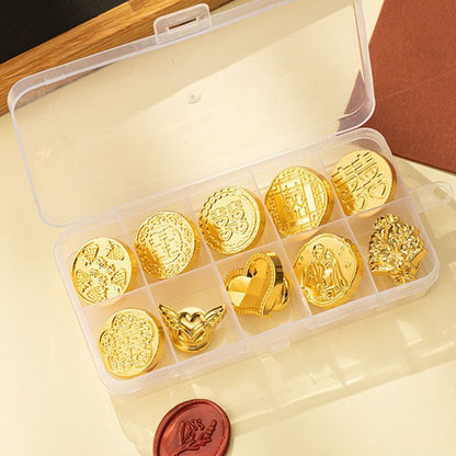 Wax Seal Stamp Head Metal Invitation Greeting Card Wedding Styling Tools 8-24Pcs