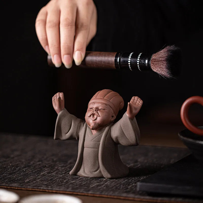 Chinese Purple Clay Tea Pet Handmade Sculpture Crafts Statue Accessories Teaware