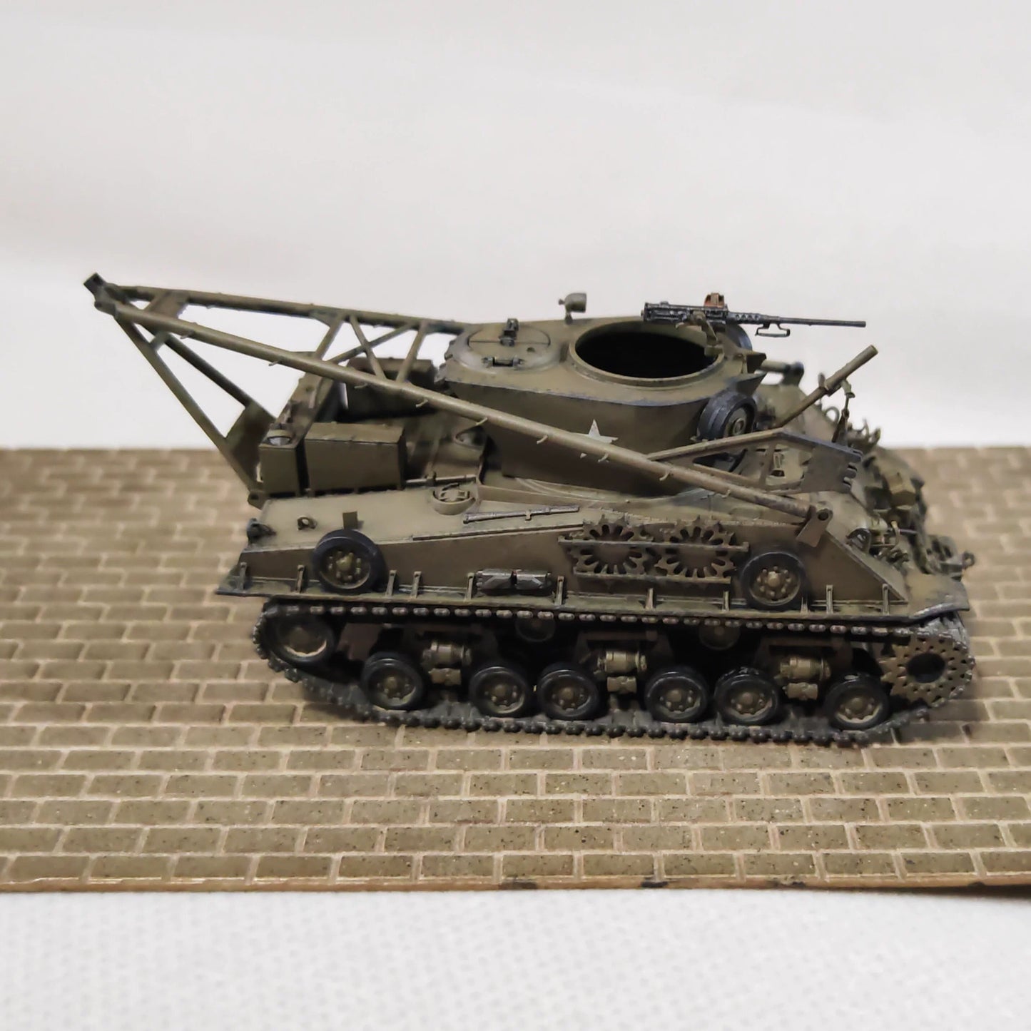 Homemade 1/72 US M32B3 Tank Recovery Vehicle Finished Model Ornament Toys