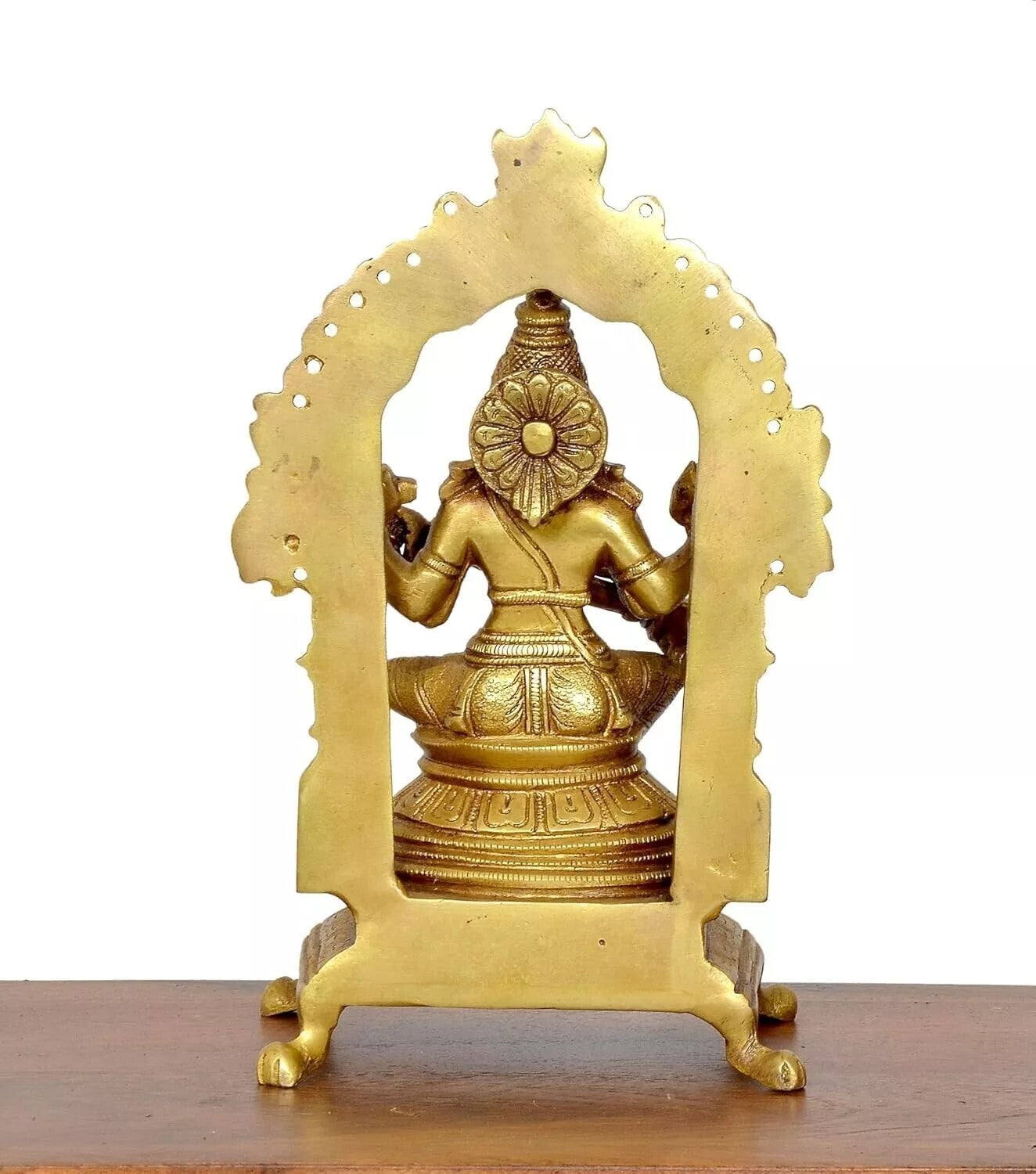 Brass Hindu Goddess of Knowledge Saraswati Idol Statue Figurine Sculpture