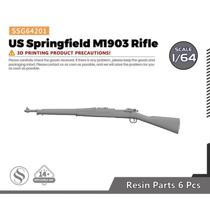SSMODEL SSG64201 1/64 US Springfield M1903 Rifle