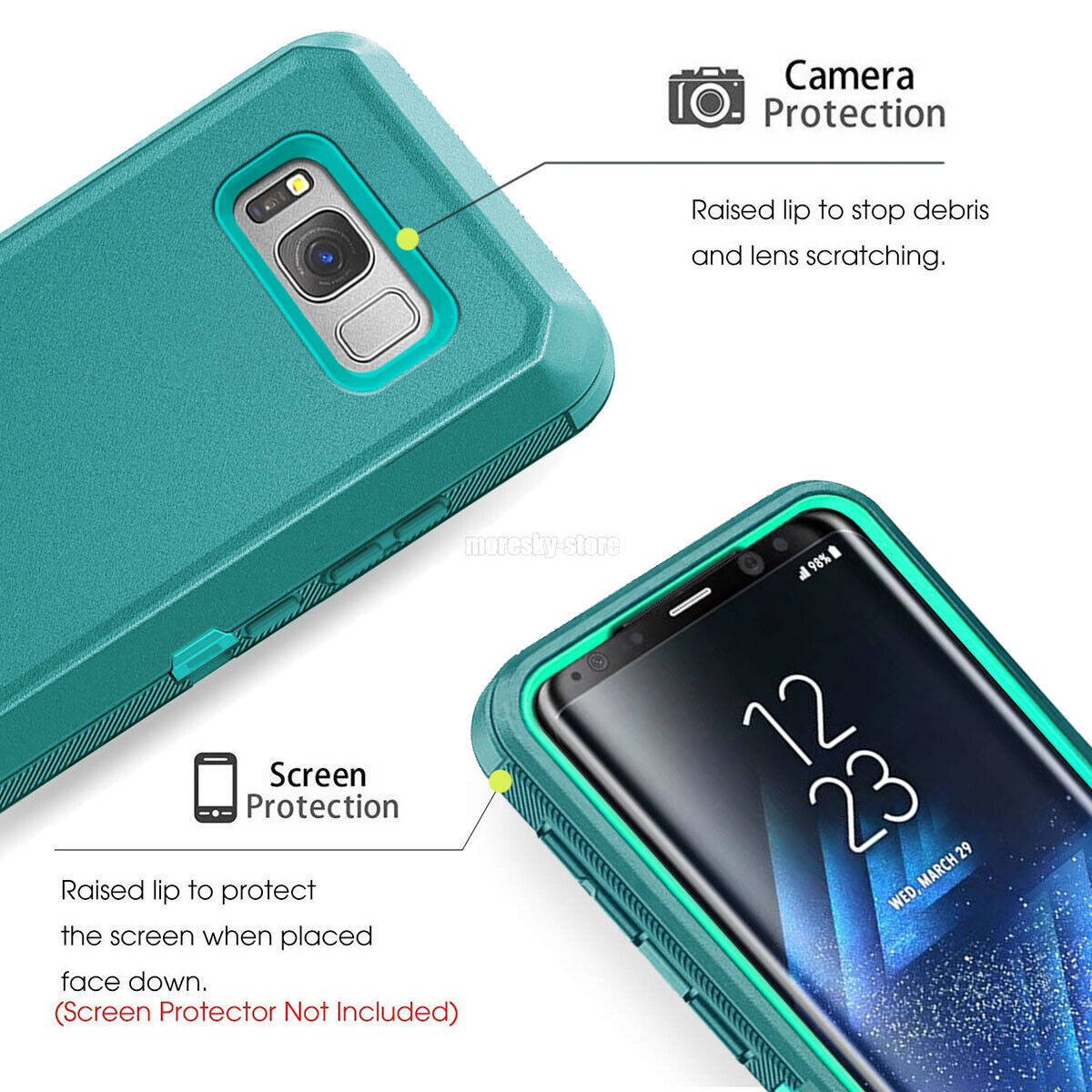 For Samsung Galaxy S8/S8 Plus Protective 3in1 Rugged Heavy Duty Case Cover