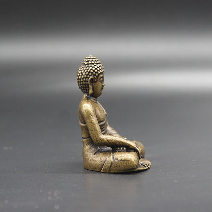 Buddhism 4cm Tibet Copper Sculpture Shakyamuni Amitabha Buddha Statue Crafts