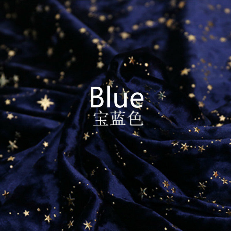Shiny Star Velvet Fabric Material for Dress Cloth Craft Upholstery 145*100cm Sew