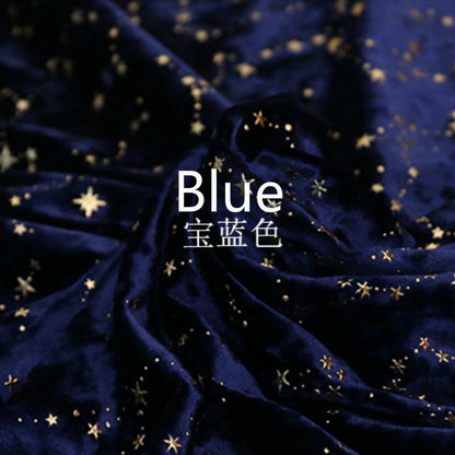 Shiny Star Velvet Fabric Material for Dress Cloth Craft Upholstery 145*100cm Sew
