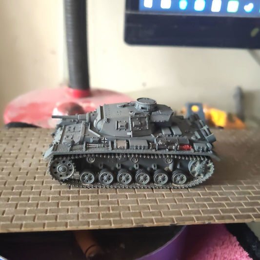 Homemade 1/72 German Late Model IIIF Tank Finished Model Static Ornament Toys