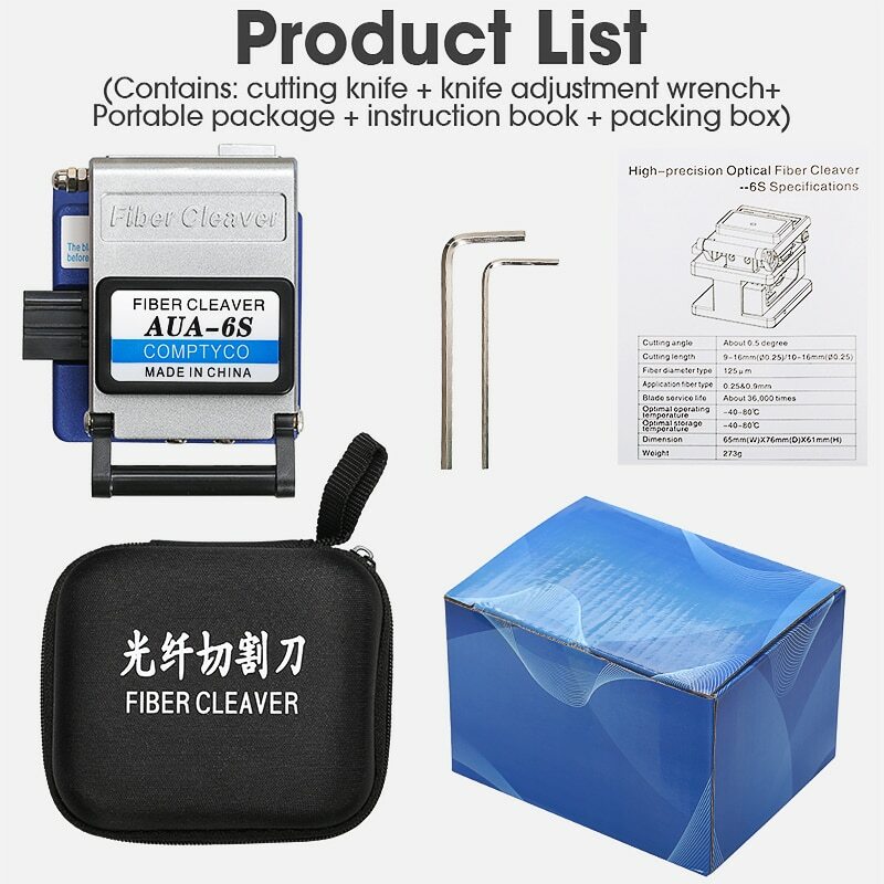 AUA-6S Optic Fiber Cutting Cable Fiber Cleaver Fiber Optic Cutter Cold Melt