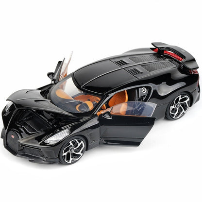 1:32 Diecast Bugatti LVN Metal Car Model Toy Door Open Sound Light Gift for Kids