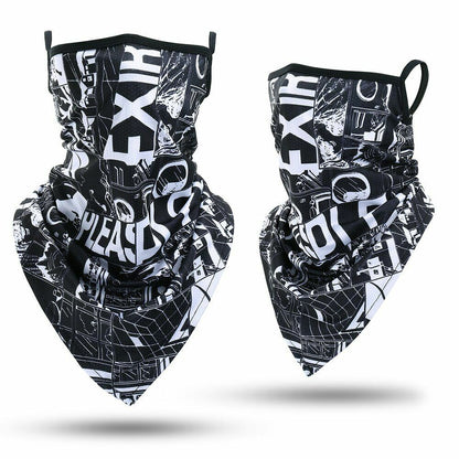 Printed Bandana Cycling Ear Face Mask Neck Gaiter Hunting Running Scarf 26*42 CM