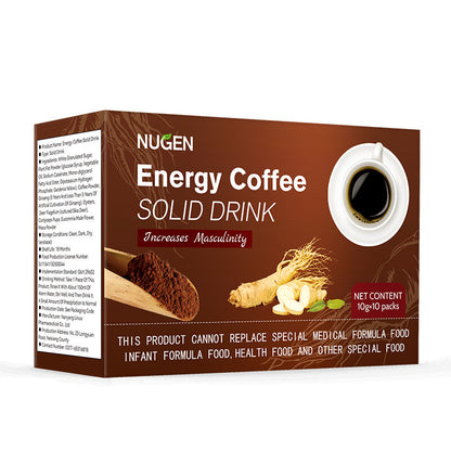 10g*10 Packs Ground Black Coffee, Energy Coffee Solid Drink, Health Care Drink