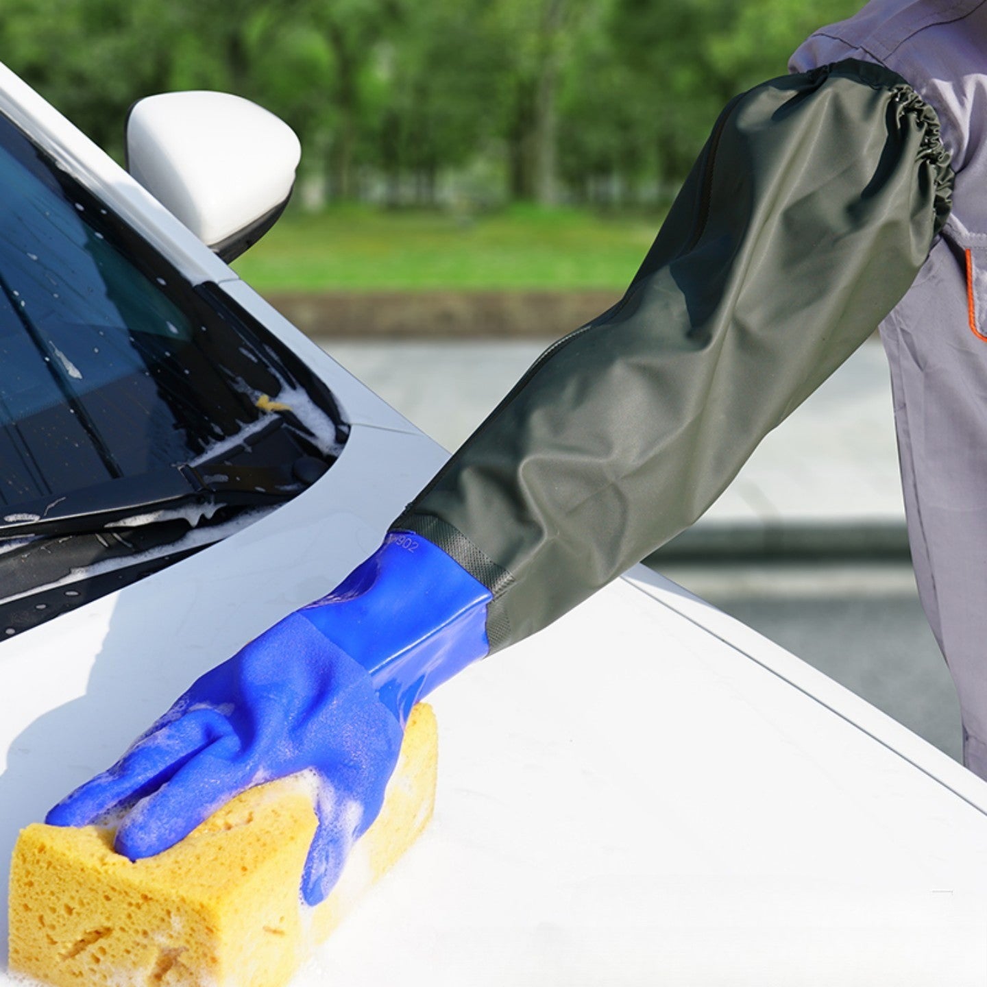 27"29"Car wash special long sleeved gloves, wear-resistant and elongated -1 pair
