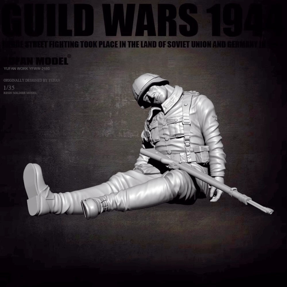 1:35 resin figure model kit 1 German soldier in WW II Unassembled unpainted
