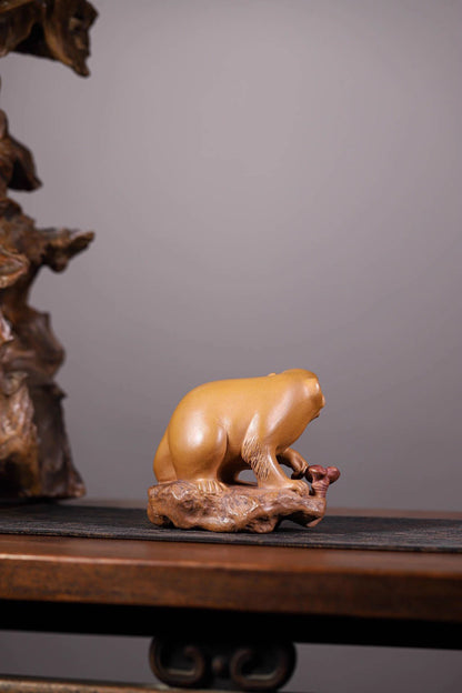 chinese yixing zisha handmade Monkey tea pet LingHouXianRui decoration DuanClay