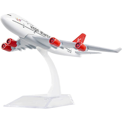 16cm Virgin Atlantic B747 Airplane Model 1:400 Alloy Simulation Plane Ornaments