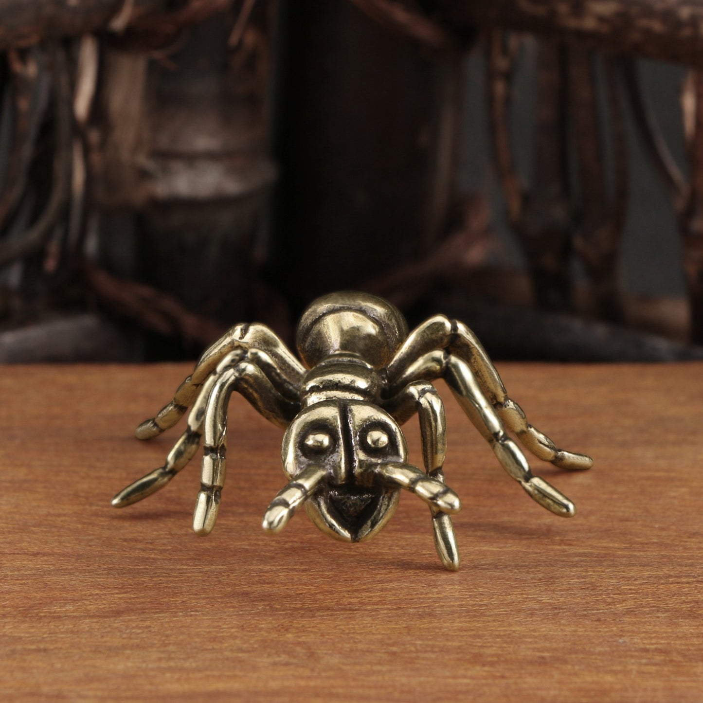 1.7" Solid Brass Small Insect Ant Mini Statue Tea Pet Table Ornament