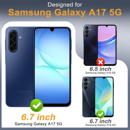 3 Pack for Samsung Galaxy A17 5G Screen Protector Tempered Glass with Easy Insta