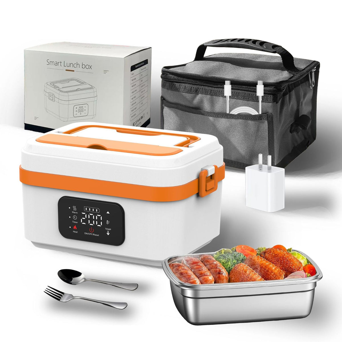 Cordless Electric Lunch Box Adults Programmable Rechargeable Food Warmer