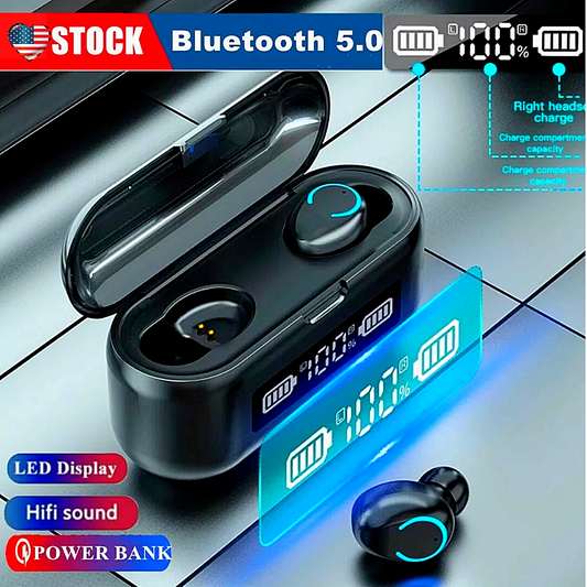 Bluetooth 5.1 Wireless Earbuds Headphone Headset Noise Cancelling TWS Waterproof