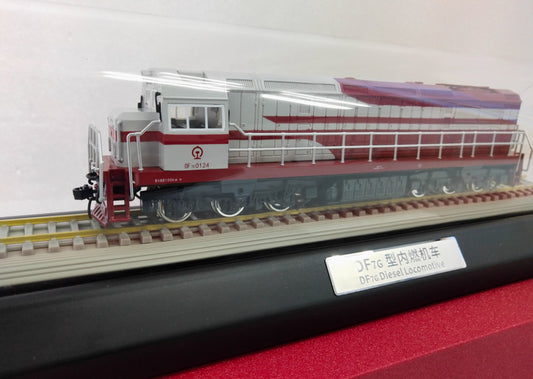 1:87 34CM DF7G Diesel Locomotive Train Railway Passenger Cars Diecast Model