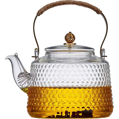 1400ml Creativity Glass Kettle Teapot Heat Resistant Handle Pot Kung Fu Tea Set