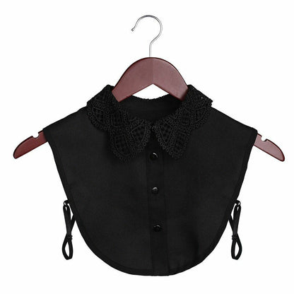 Shirt Collar Women Cotton Lace Fake Blouse Vintage Lapel Clothes Accessories Top