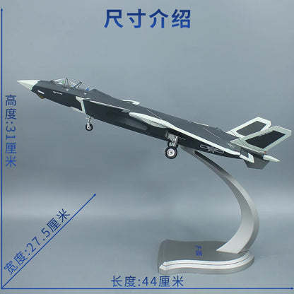 1:48 44CM J-20S Stealth Fighter Plane Aircraft Diecast Military Airplane Model