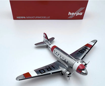 1:200 Herpa SWISS AIR LINES Douglas DC-3 Aircraft Plane Diecast Airplane Model