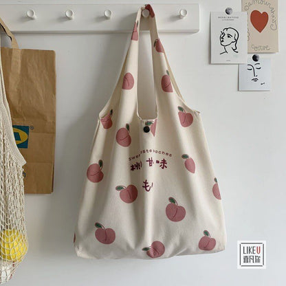 Cute Strawberry Tote Bag Aesthetic Purses Shopping Fashion Women Shoulder Bags