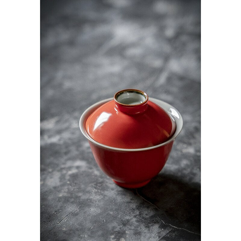 150ml Chinese Ceramic Handmade Gaiwan Tea Bowl Kung Fu Tea Set Teacup Decorate