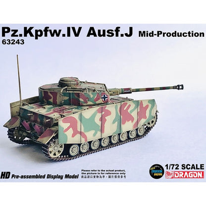 1/72 German Tank No. 4 J-Model with Side Skirt Armor Muddy Coating Version