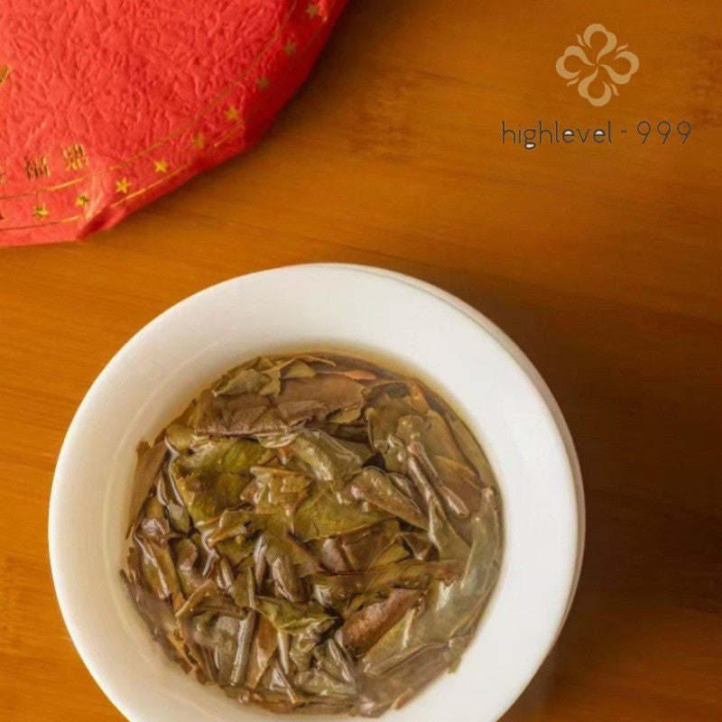 300g White Tea Cake Fuding 2023 Sun‑Dried Shoumei Floral Rock Sugar Leaf Tea