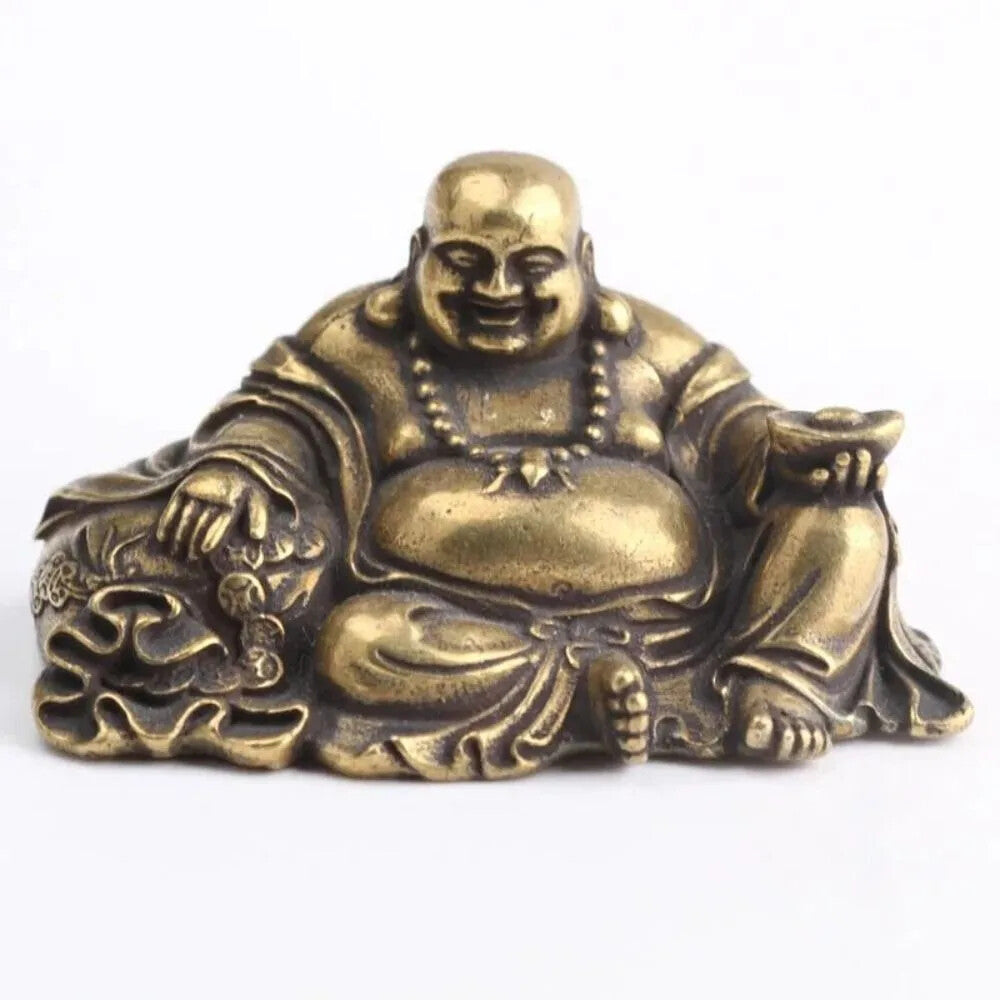 Copper Maitreya Buddha Statue Handmade Religions Buddha Sculptures