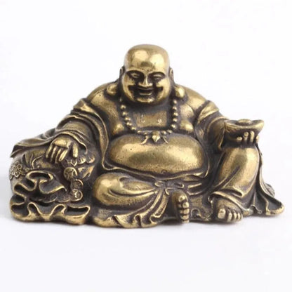 Copper Maitreya Buddha Statue Handmade Religions Buddha Sculptures