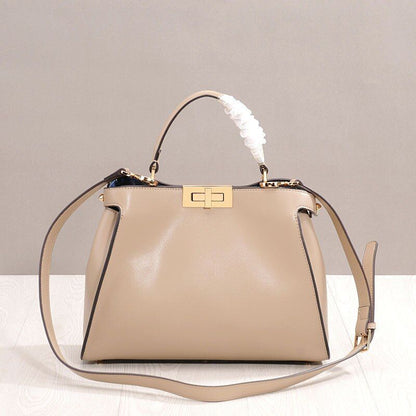 Genuine Leather Tote Handbag Women Bags Square Purse S/M/L Sizes Cow Leather 1PC