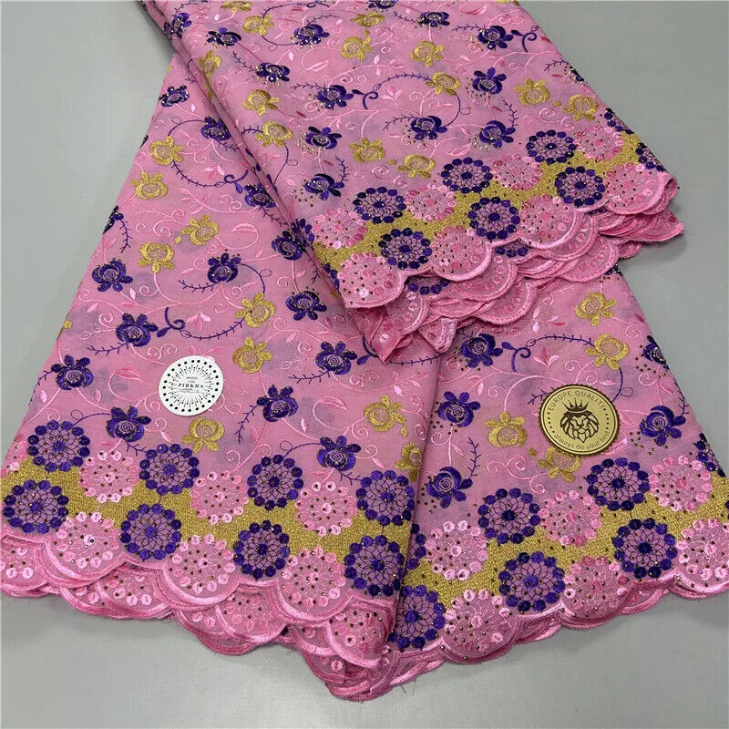 5 yard Swiss lace latest heavy beaded Embroidery 100% lace popular