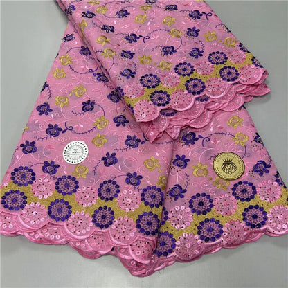 5 yard Swiss lace latest heavy beaded Embroidery 100% lace popular