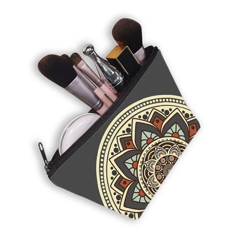 Vintage Pattern Multifunctional Cosmetic Bags Organizer Gothic Wallet Polyester