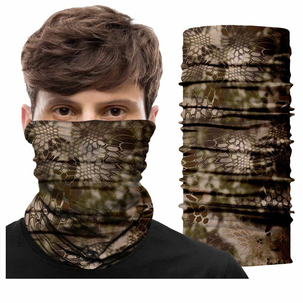 Neck Gaiter Bandana Buff Hiking Camping Hunting Tube Scarf Headwear Mask 50*25CM