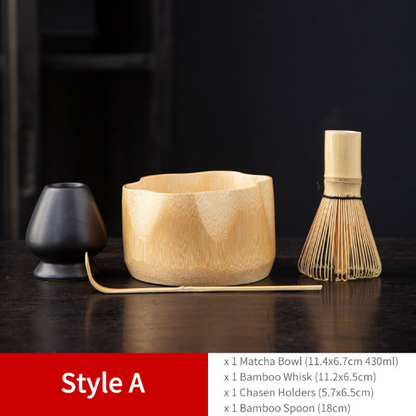 Bamboo Matcha Ceremony Starter Kit For Traditional Japanese Tea Ceremony