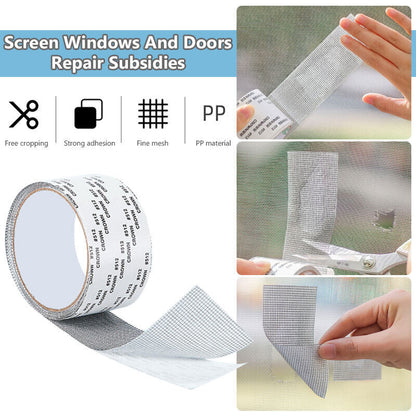 Window Screen Repair Tape Self-adhesive Mosquito Net Tears Holes Patch Tape Seal