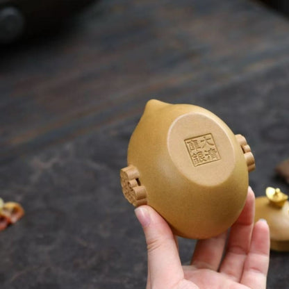 Real Yixing Zisha Duan Clay Tea Pot Single Hole Yuanbao Design Master Pot 100ml