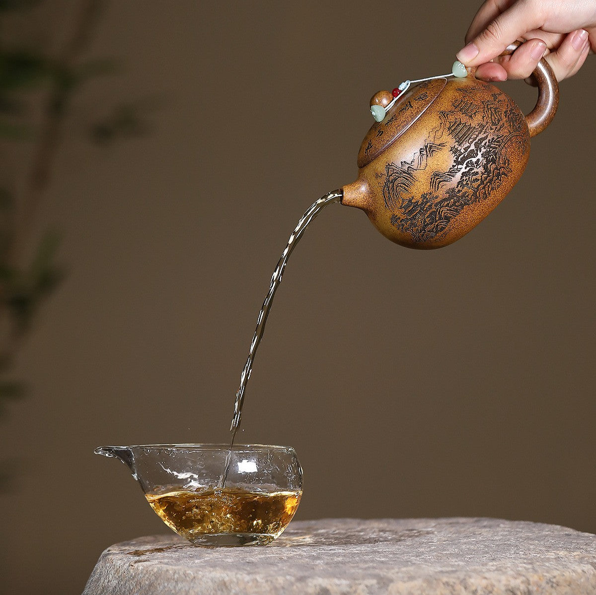 Xishi Pot Real Yixing Zisha Duan Clay Hand Carved Master Pot 9 Infuser Holes New