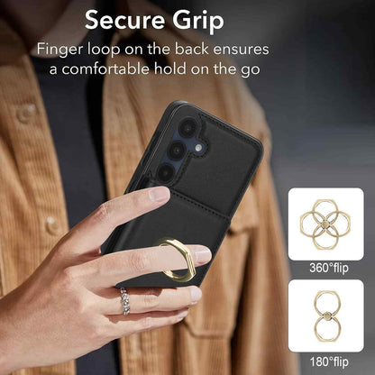 Wallet Case for Samsung Galaxy A16 A26 5G A36 A56 with Card Holder Rotation Ring