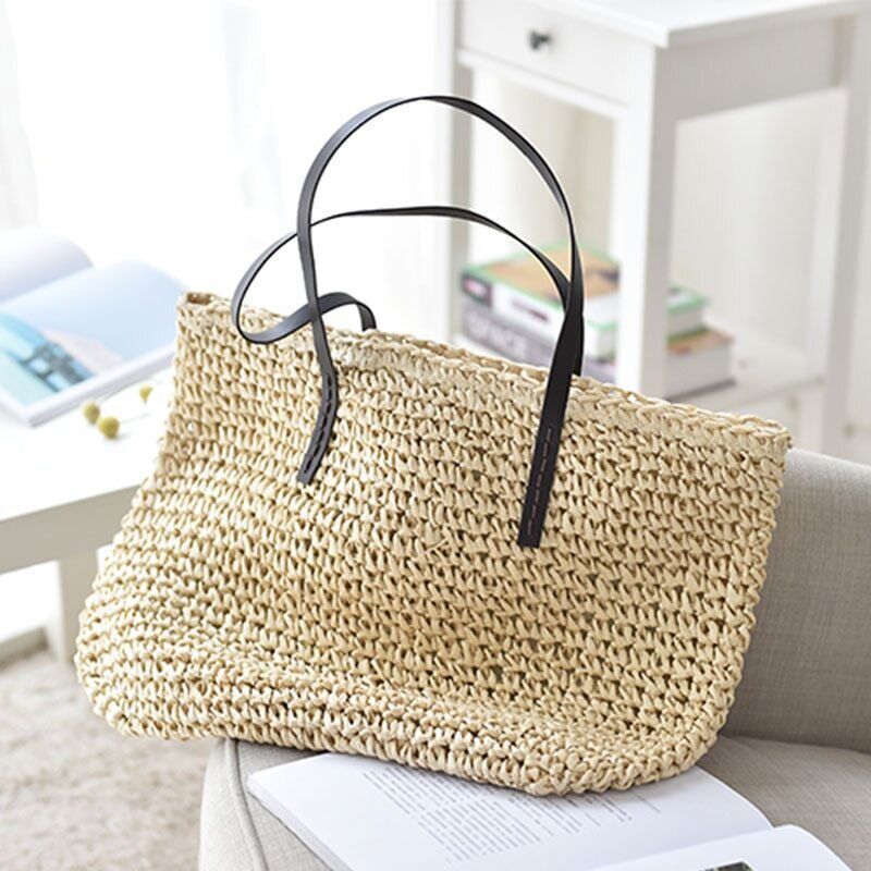 Woven Straw Beach Bags Women Handbag Female Shoulder Bag